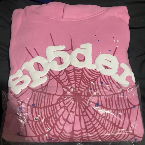 OG pink sp5der hoodie Size M - Picture 2 of 5